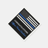 Thin Blue Line Police Party feliciteert Napkin Servet (Hoek)