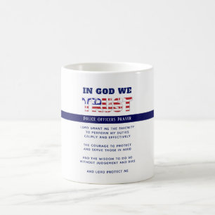 Thin Blue Line Police PRAYER US Law Enforcement Koffiemok