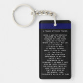 Thin Blue Line Police PRAYER US Law Enforcement Sleutelhanger (Voorkant)