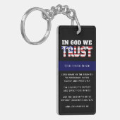 Thin Blue Line Police PRAYER US Law Enforcement Sleutelhanger (Voorkant Links)