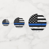 Thin Blue Line Police Retirement Enforcement Enfor Confetti (Voorkanten)