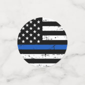Thin Blue Line Police Retirement Enforcement Enfor Confetti (Kleine voorkant)