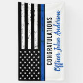 Thin Blue Line Police Retirement Enforcement Enfor Spandoek (Verticaal)