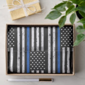Thin Blue Line Police Retirement Enforcement Enfor Tissuepapier (Geschenk)