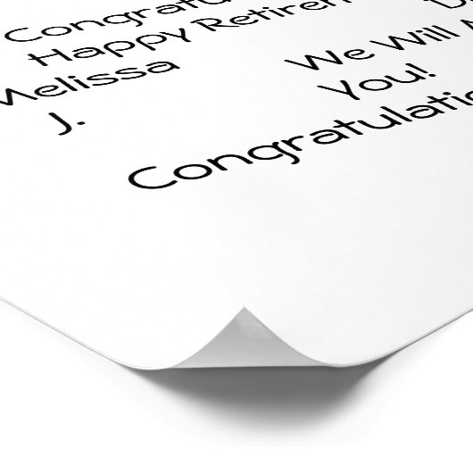 Thin Blue Line Police Retirement Guest Book Poster (Hoek)