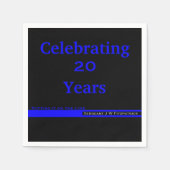 Thin Blue Line Police Retirement met naam Servet (Voorkant)