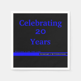 Thin Blue Line Police Retirement met naam Servet