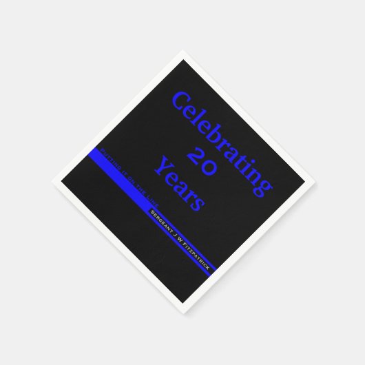 Thin Blue Line Police Retirement met naam Servet (Hoek)