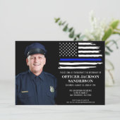 Thin Blue Line Police Retirement Party Foto Kaart (Staand voorkant)