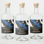 Thin Blue Line Police Retirement Party Likeurfles Etiket (Flessen)