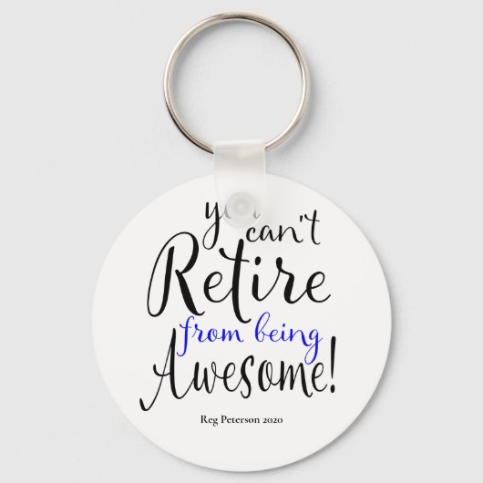 Thin Blue Line Police Retirement Sleutelhanger (Voorkant)