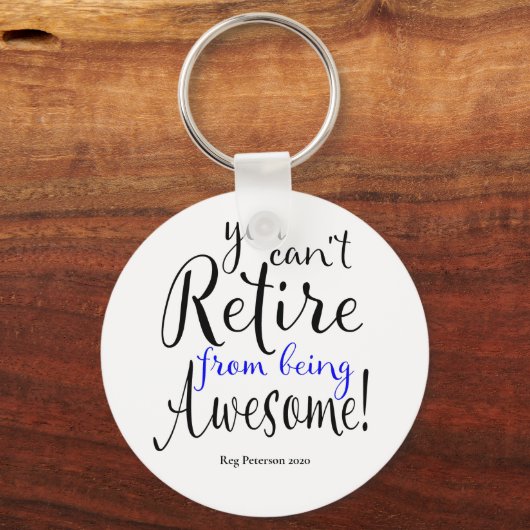 Thin Blue Line Police Retirement Sleutelhanger (Voorkant)