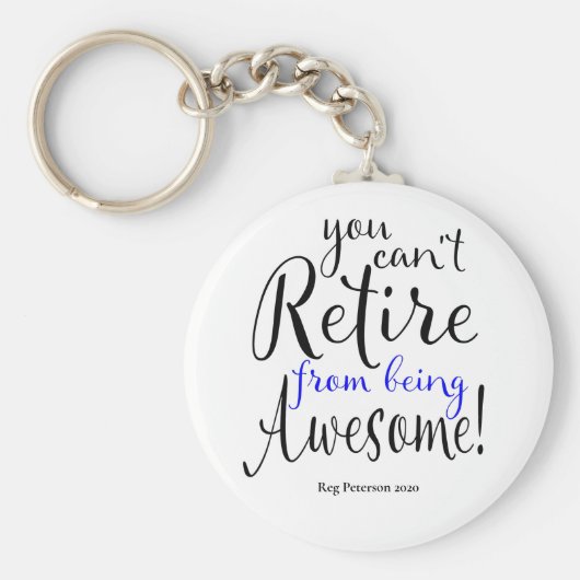 Thin Blue Line Police Retirement Sleutelhanger (Voorkant)