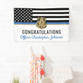  Thin Blue Line Police Retirement Spandoek (Insitu)