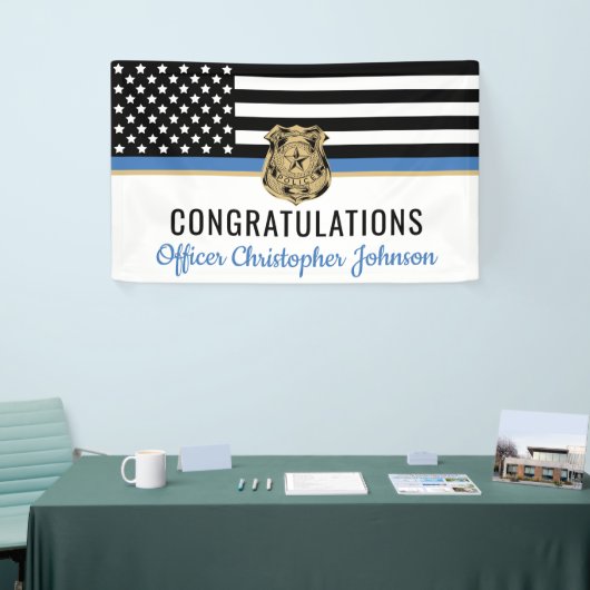  Thin Blue Line Police Retirement Spandoek (Beurs)
