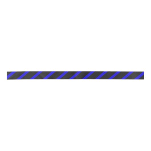 Thin Blue Line Police Satin Ribbon Satijnen Lint (Voorkant)