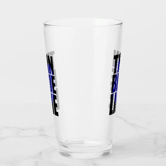 Thin Blue Line Police Support Badge Glas (Links)