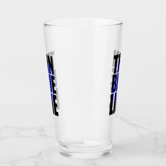 Thin Blue Line Police Support Badge Glas (Rechts)
