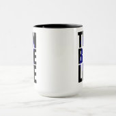 Thin Blue Line Police Support Badge Mok (Midden)