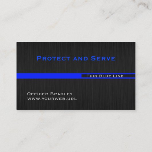 Thin Blue Line Police Support LEO Visitekaartje (Achterkant)