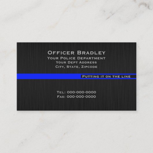 Thin Blue Line Police Support LEO Visitekaartje (Voorkant)