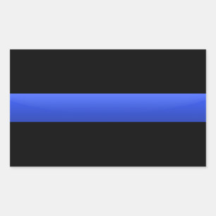 Thin Blue Line Police Supporter Rechthoekige Sticker