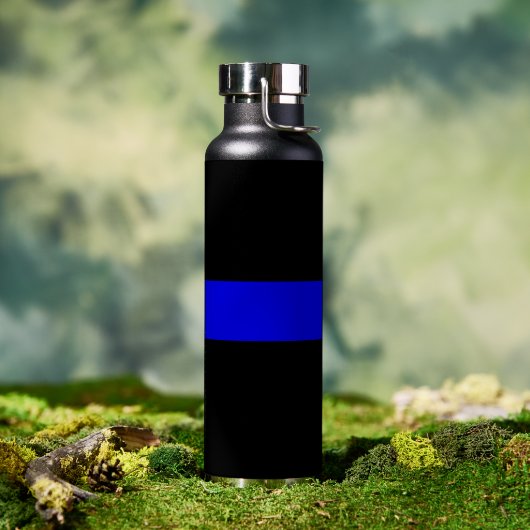 Thin Blue Line Police Supporter Thermal Tumbler Wa Waterfles (Buiten)