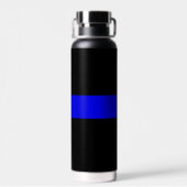 Thin Blue Line Police Supporter Thermal Tumbler Wa Waterfles (Achterkant)