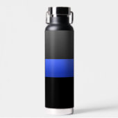 Thin Blue Line Police Supporter Thermal Tumbler Waterfles (Voorkant)