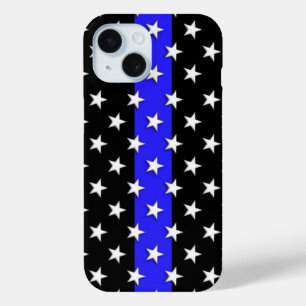 Thin Blue Line Police veel sterren iPhone 15 Case
