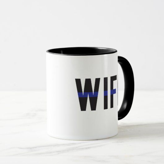 Thin Blue Line Police vrouw Mok (Voorkant rechts)