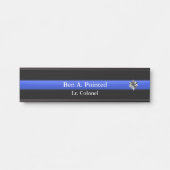 Thin Blue Line - Politie kolonel Rank Deurteken Deurbordje (Voorkant)