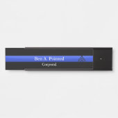Thin Blue Line - Politie Korporaal Deurteken Deurbordje (Voorkant)