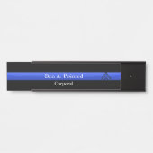 Thin Blue Line - Politie Korporaal Deurteken Deurbordje (Voorkant)