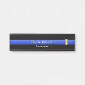 Thin Blue Line - Politie Luitenant Rank Deurteken Deurbordje (Voorkant)