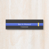 Thin Blue Line - Politie Luitenant Rank Deurteken Deurbordje (Voorkant)