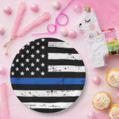 Thin Blue Line Politie Wetshandhaving Papier Bord (Feest)