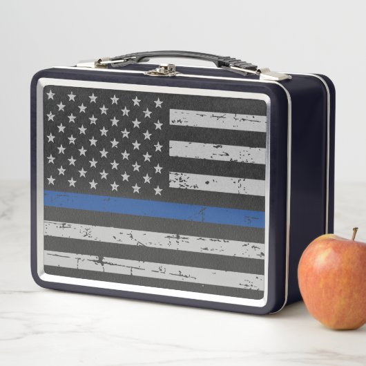 Thin Blue Line - Politieagent - Amerikaanse vlag (In situ)