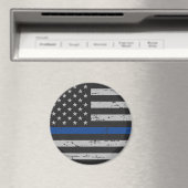 Thin Blue Line - Politieagent - Amerikaanse vlag Magneet (Insitu (Vaatwasser))