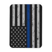 Thin Blue Line - Politieagent - Amerikaanse vlag Magneet (Verticaal)