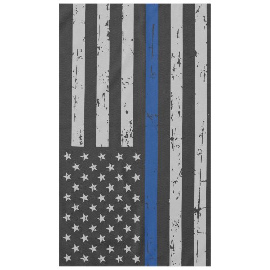 Thin Blue Line - Politieagent - Amerikaanse vlag Tafelkleed (Voorkant)