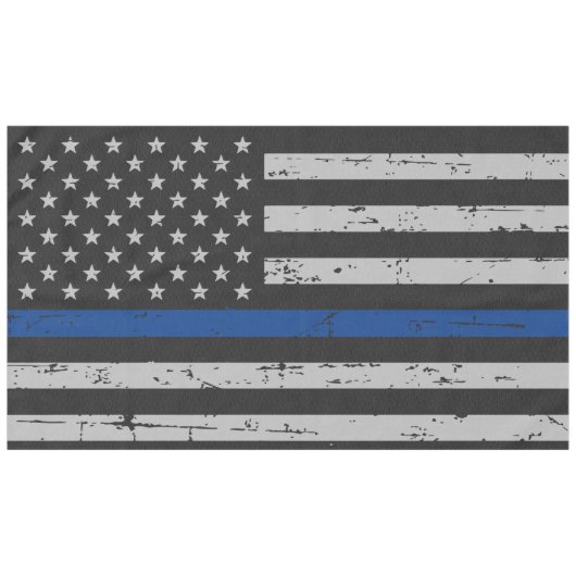 Thin Blue Line - Politieagent - Amerikaanse vlag Tafelkleed (Voorkant (Horizontaal))