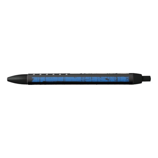 Thin Blue Line - Politieagent - Amerikaanse vlag Zwarte Inkt Pen (Voorkant)
