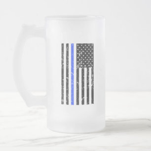 Thin Blue Line - Politieagent - Mok bier