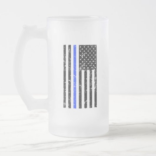 Thin Blue Line - Politieagent - Mok bier (Links)