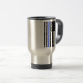 Thin Blue Line - Politieagent - mok koffie (Voorkant rechts)