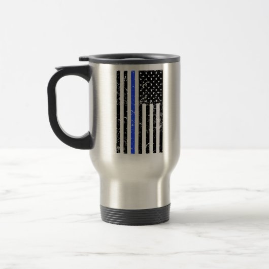 Thin Blue Line - Politieagent - mok koffie (Links)