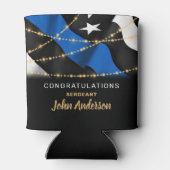 Thin Blue line politieagent Retirement Party Blikjeskoeler (Achterkant)