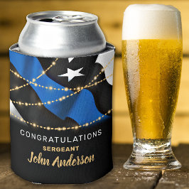 Thin Blue line politieagent Retirement Party Blikjeskoeler