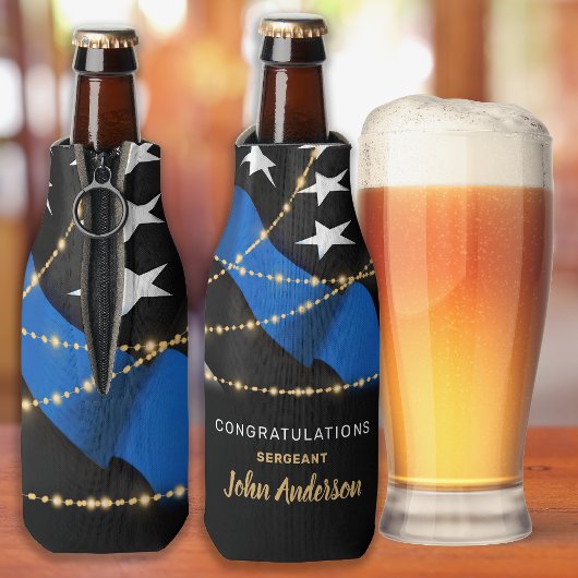 Thin Blue line politieagent Retirement Party Flesjeskoeler